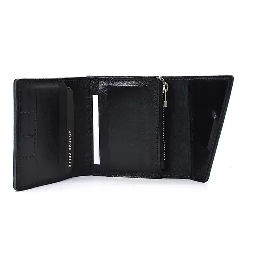 Мужской кожаный кошелек Grande Pelle 10х10х2 см acs0029257 - фото 4