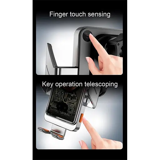 Держатель Auto open-close Transparent Wireless Charger T11 15W - фото 2