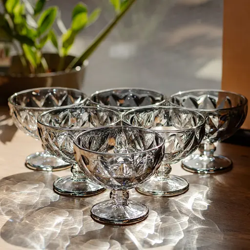 Набор креманок Fractal 6 штук по 300 мл. HP-19-271 прозрачная креманка для десертов йогуртов мороженого - фото 3