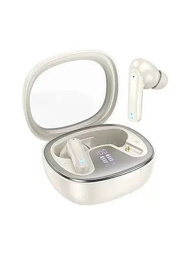 Навушники Hoco EQ6 Shadow TWS | BT5.3, 40/320mAh, 7h | Milky white - фото 2