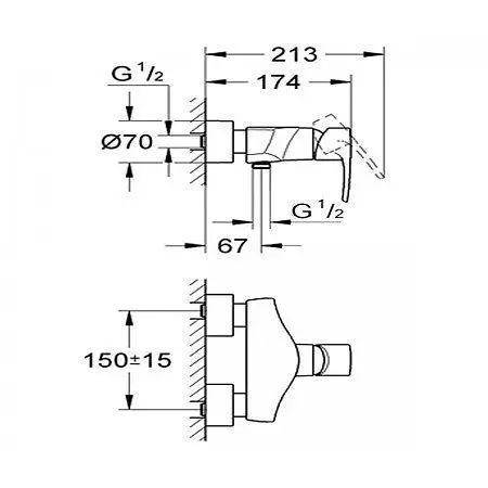 Змішувач для душу Grohe Europlus 33577001 Хром - фото 2