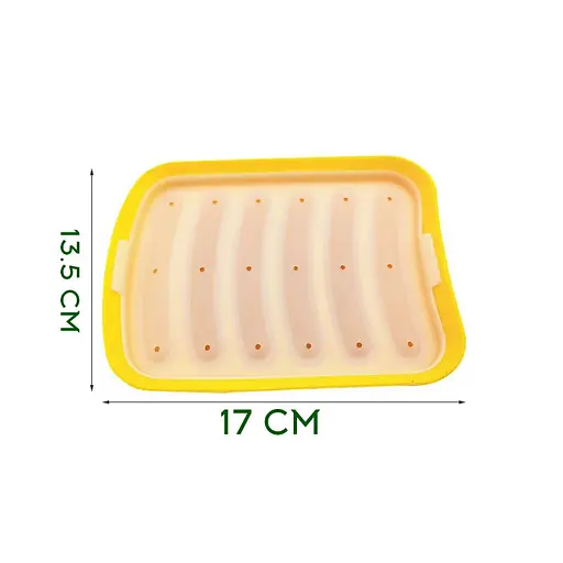 Форма для запікання випічки силіконова домашніх хот-догів, сосисок, ковбасок, кебаба кебабниця, Kitchen Master Салатовий 85467 - фото 8