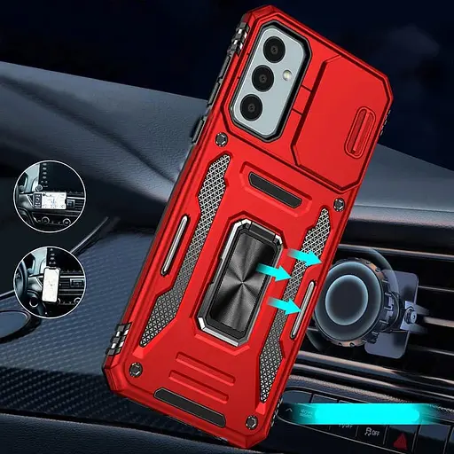 Чохол Epik ударостійкий Camshield Army Ring для Samsung Galaxy A36 5G/A56 5G Червоний/Red - фото 3