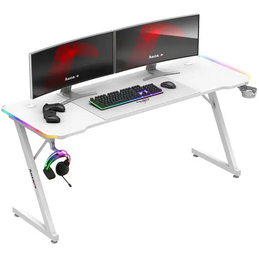 Комп'ютерний стіл Huzaro Hero 4.8 RGB White - фото 5