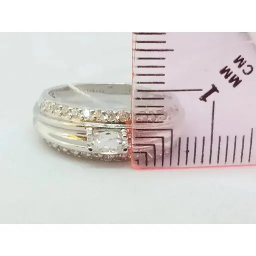 Срібне кільце Харківська ювелірна фабрика з фіанітами. 14571-Р 16 18 - фото 5