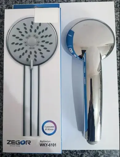 Воронка душевая Zegor/Troya WKY-6101 пластик 3 режима Хром 30412 - фото 6