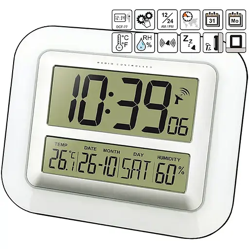 Часы настенные Technoline WS8006 Silver (WS8006) - фото 3