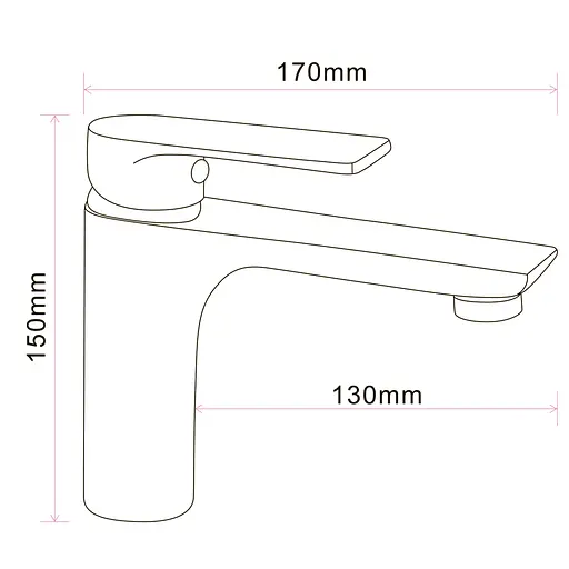 Змішувач для умивальника Globus Lux TURIN GLTU-0401 латунний для ванної кімнати стильний та надійний - фото 2