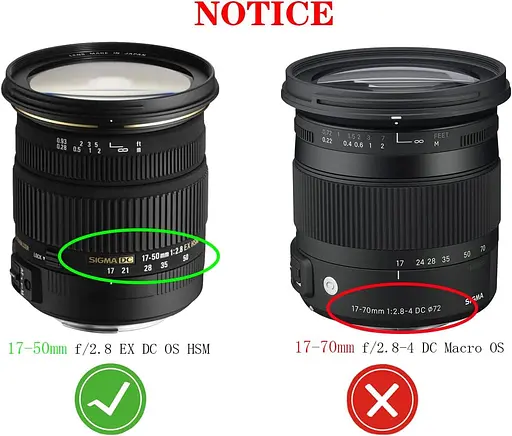 Крышка объектива 77 мм, совместимая с Sigma 17-50mm f/2.8 EX DC OS HSM, HUIPUXIANG [2 упаковки] - фото 4