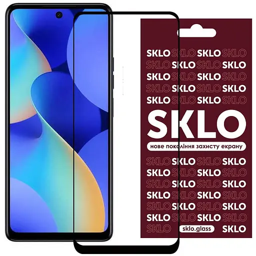 Захисне скло SKLO 3D для Tecno Spark 10 Pro / Spark 20 Pro Чорний