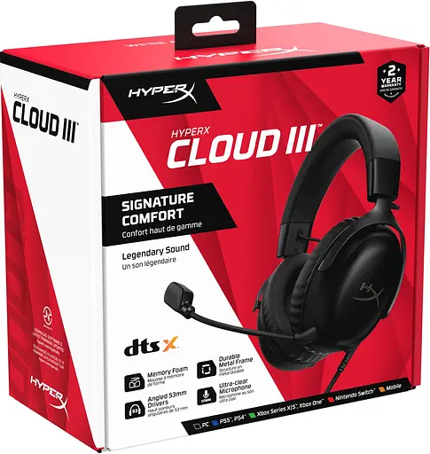 Гарнiтура HyperX Cloud III Black (727A8AA) - фото 8