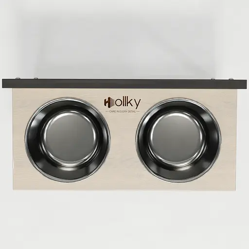 Hollky Flex L — регульовані миски на підставці для великих собак (2 × 1.8 л) - фото 4