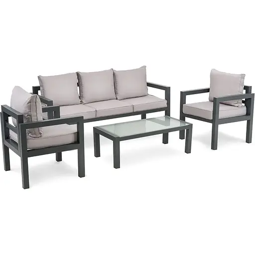 Комплект садовой мебели Di Volio Brescia 3 Серый/Светло-серый - фото 2