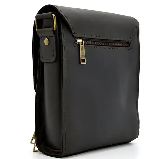 Кожаная мужская сумка через плечо TARWA 26х22х6 см sum0025878 - фото 5