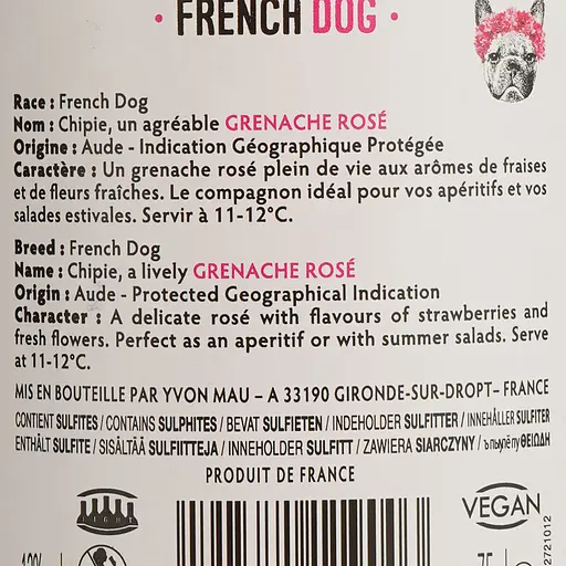 Вино French Dog Igp Aude, розовое, сухое, 0,75 л (917856) - фото 6