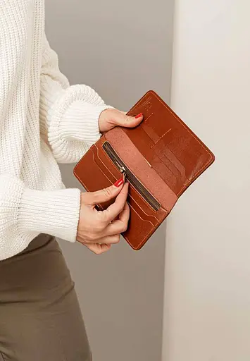 Шкіряне портмоне 7.0 світло-коричневе - фото 9