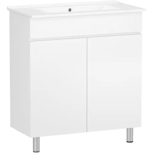 Тумба універсальна RJ Kink-XO із умивальником RJ Jenor RZJ815 80 см Білий RJFU036-4180WHSET(RJFU036-4180WH + RZJ815) Білий - фото 1