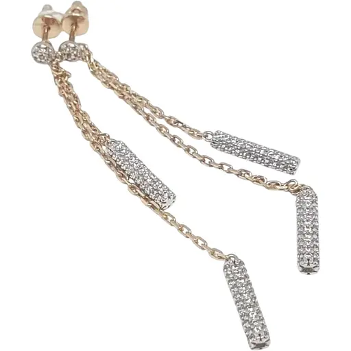 Золотые серьги-пуссеты Харьковская ювелирная фабрика трансформеры. 700531-СПРРП