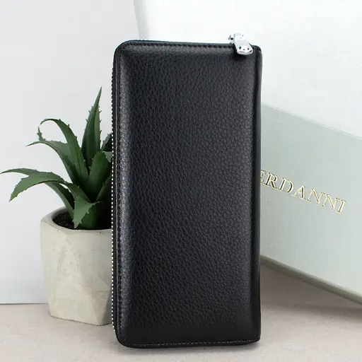 Гаманець жіночий шкіряний Fuerdanni 19600 чорний на блискавці - фото 3