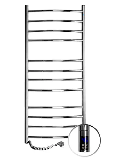 Електрична рушникосушарка Navin Камелія 480x1200 Sensor ліва з таймером 10-007133-4812, Хром, Ліве, Електронний - фото 1