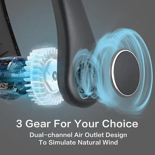 Персональный шейный вентилятор Dreamy Cubby Neck Fan 3 уровня USB - фото 5