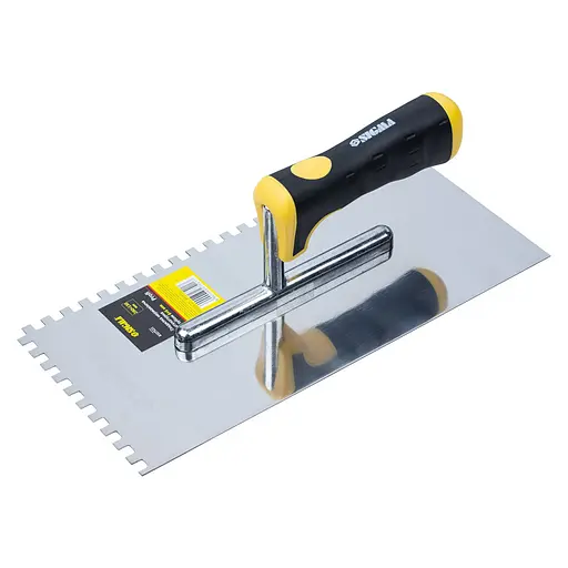 Гладилка штукатурная Sigma Profi нержавеющая 280×130мм c зубом 6×6мм 8327521 - фото 1