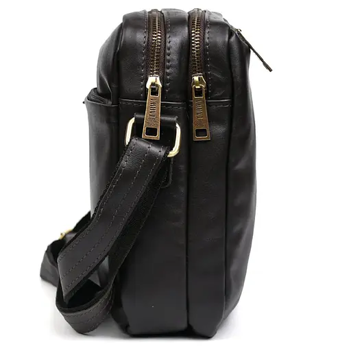 Кожаная сумка мессенджер Tarwa из кожи Наппа 24х26х7 см sum0028352 - фото 7