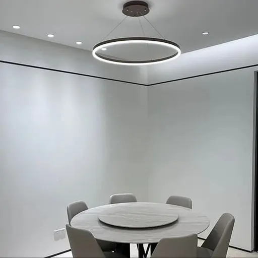 Современная LED люстра в черном каркасе Ст. M 2702 BK | Line F - фото 8