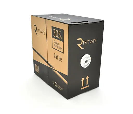 Кабель Квп Utp 4 пари 8 жили Ritar Cca для внутр робіт 305м - фото 3