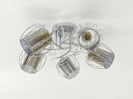 Стельова люстра на 5 плафонів 91187B/5 хром