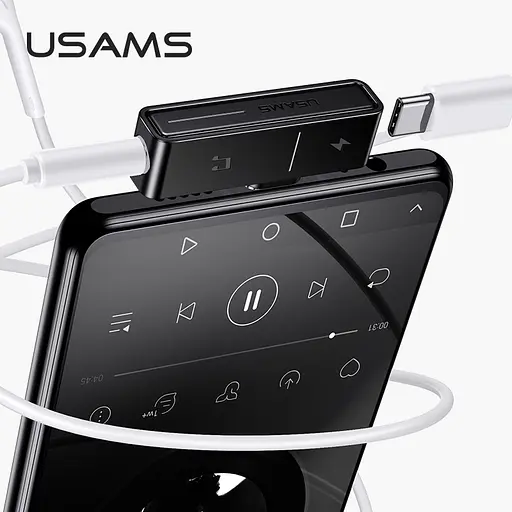 Конвертер Usams Type-C+3.5 мм Charging Audio Adapter US-SJ386 AU12 1A - фото 2