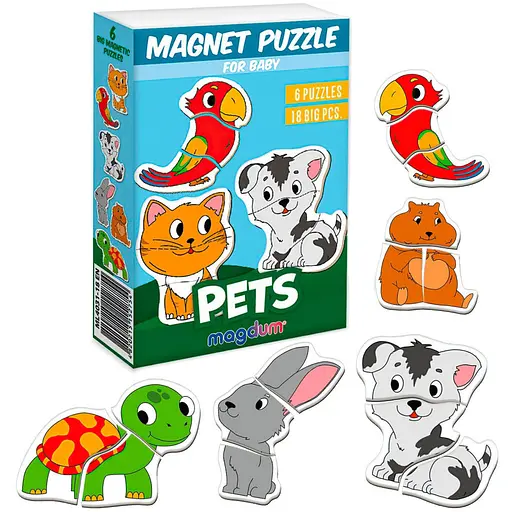 Набір магнітів Magdum Pets 6 звіряток ML4031-34 EN  - фото 2