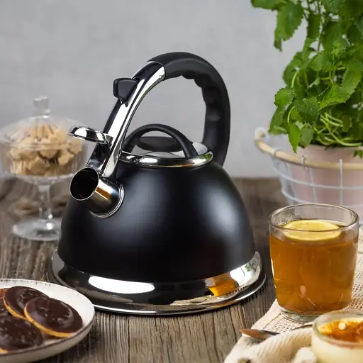 Чайник со свистком Edenberg EB-8851 из нержавеющей стали 3 л черный - фото 4