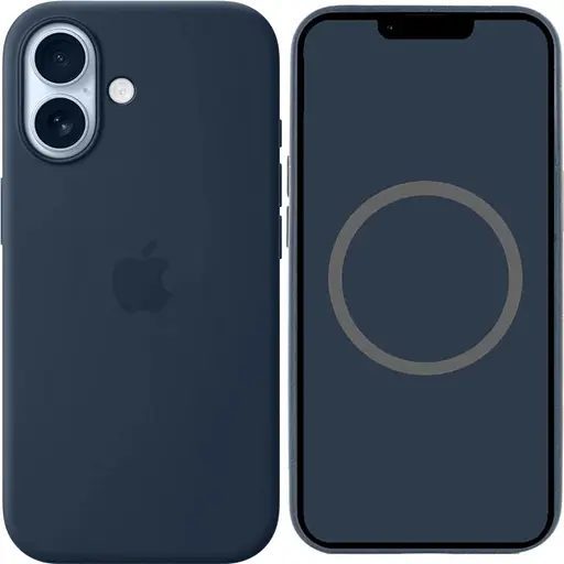 Чехол Silicone Case with Button, Animation & MagSafe для Apple iPhone 17 Midnight AAA (149942)