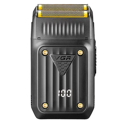 Электрическая бритва VGR V-363 Шейвер двойное лезвие, LED дисплей Аккумуляторная электробритва Черный - фото 4