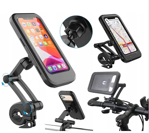 Держатель для телефона на велосипед HL-69-L водонепроницаемый Черный - фото 5
