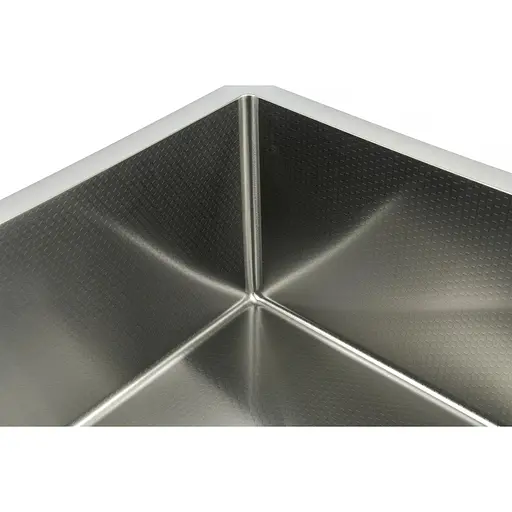 Чорна мийка для кухні Nett NВS-5045 с декором нержавіюча під стільницю - фото 3