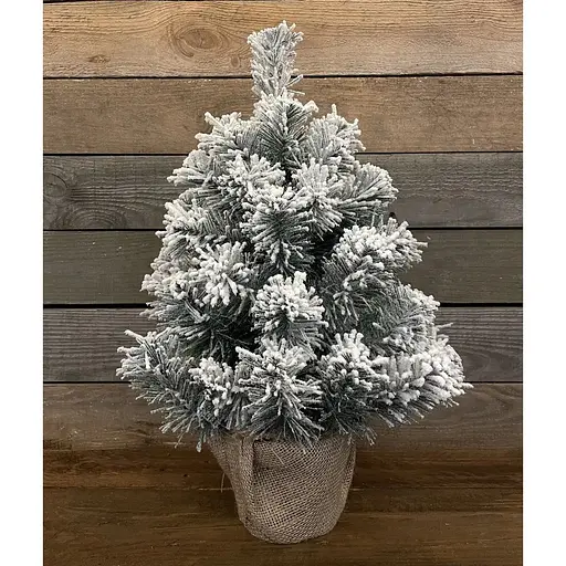 Ялинка Hvoya Classic в мішковині 50 см засніжена - фото 4