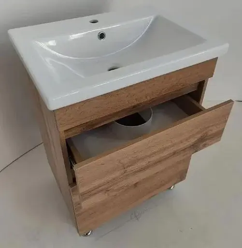 Тумба ПіК Мінімал Wood + раковина Cersanit Como 50 см 30412 - фото 2
