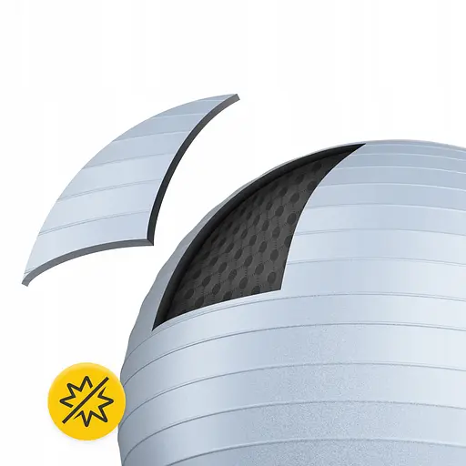 М'яч для фітнесу (фітбол) 4FIZJO 55 см Anti-Burst Grey (P-5905973404747) - фото 6