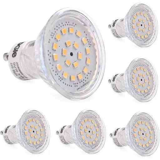 LED лампочка LEDGLE GU10 6.5w теплий білий 3000 K кут променя 120°