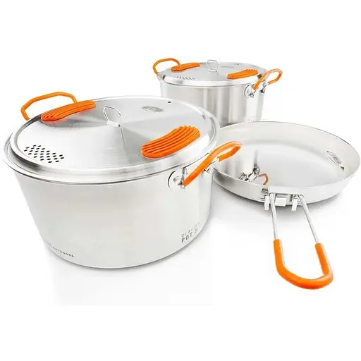 Набор посуды GSI Outdoors Glacier Stainless Base Camper Medium (1099-68183)
