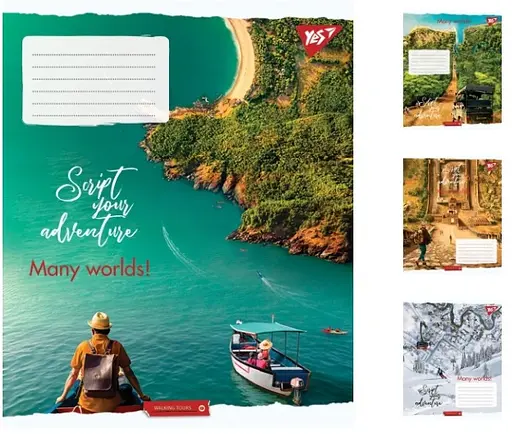 Тетради ученические 60 листов линия. YES Many worlds! 10 шт. в упаковке