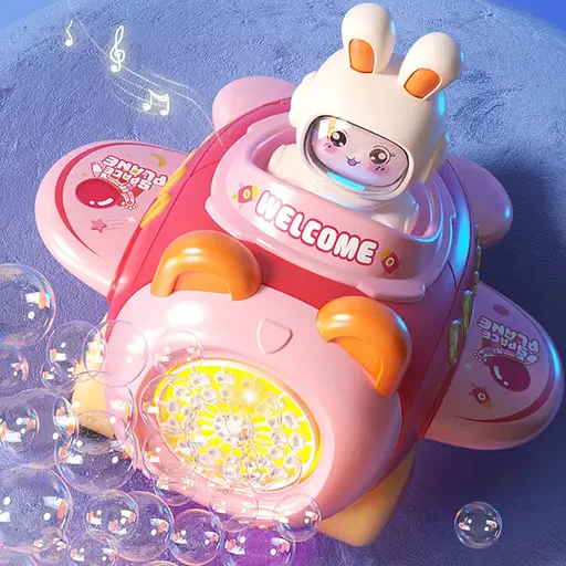 Каталка мильних бульбашок, акумулятор 3.7 V, світло, 8526РОЖ - фото 2