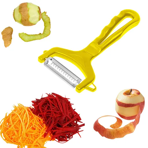 Ніж для нарізки соломкою овочів та фруктів (для корейської моркви) 13 см Жовтий 85165 - фото 2