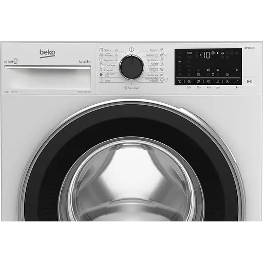 Стиральная машина Beko фронтальная 8кг 1400 A+++ 55см дисплей пар инвертор белый - фото 5