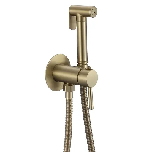 Набор гигиенического душа скрытого монтажа Mixxus Premium Hans 002-A Inner Brushed Gold (Матовое золото) MI6922, Золотой - фото 1