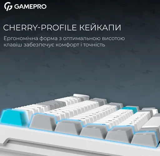Клавиатура игровая механическая GamePro MK-266-WH Asgard Yord Keychron Super Red Switch Bluetooth 5.2/2.4 ГГц/USB White - фото 12