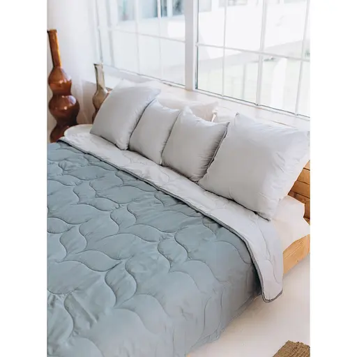 Покривало Sonex Tahiti двостороннє 240х220 см темно- і світло-сіре (SO102522) - фото 5