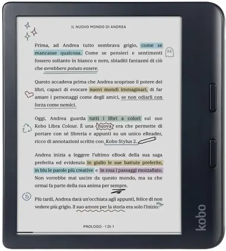 Електронна книга з підсвічуванням Kobo Libra Colour Black (N428-KU-BK-K-CK)